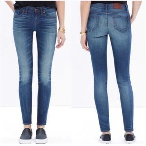 Madewell Mid Rise Skinny Jeans Buttonfly Size 25